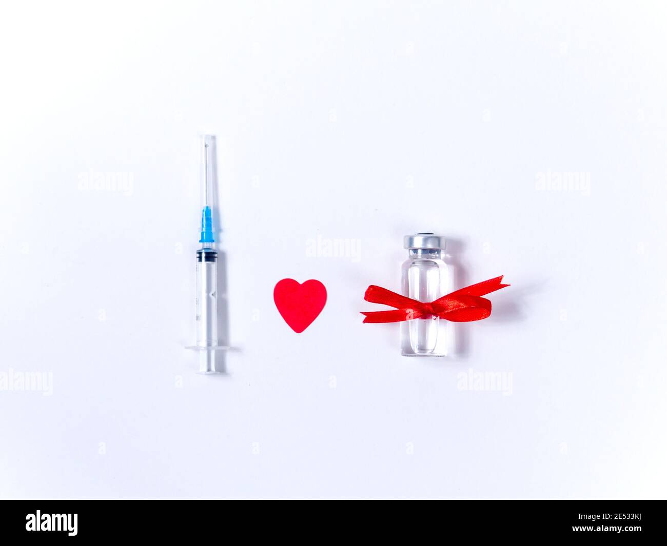 San Valentino e concetto di vaccinazione Foto Stock