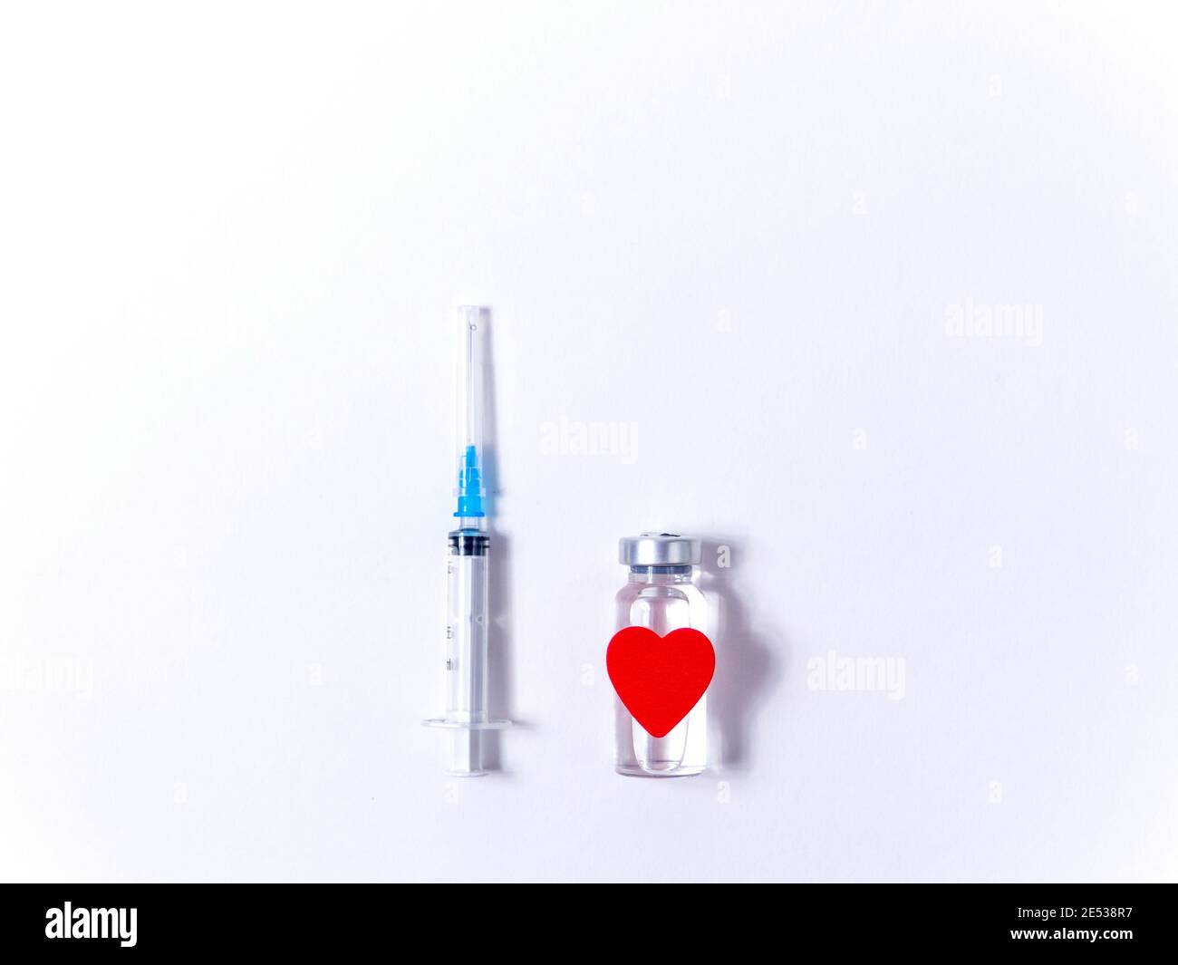 San Valentino e concetto di vaccinazione Foto Stock