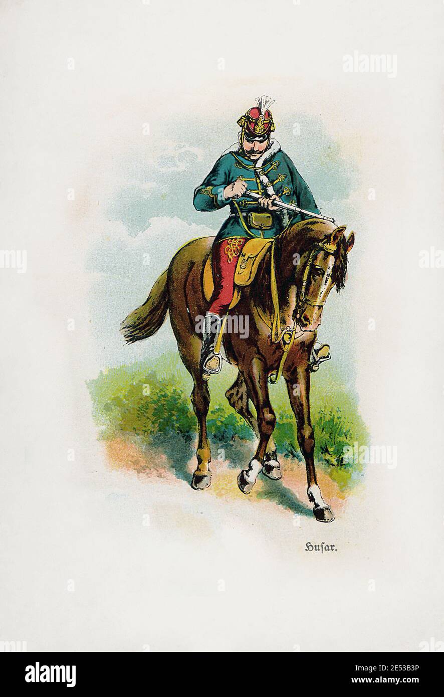 Armee austro-ungarico (forze armate imperiali e reali). Hussar. Impero austro-ungarico (monarchia duale). 1910 s. Foto Stock