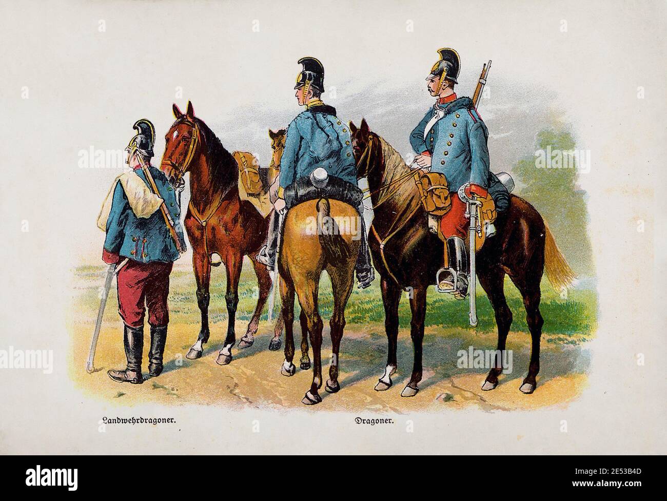 Armee austro-ungarico (forze armate imperiali e reali). Dragoon di Landwehr. Dragoon. Impero austro-ungarico (monarchia duale). 1910 s. Foto Stock