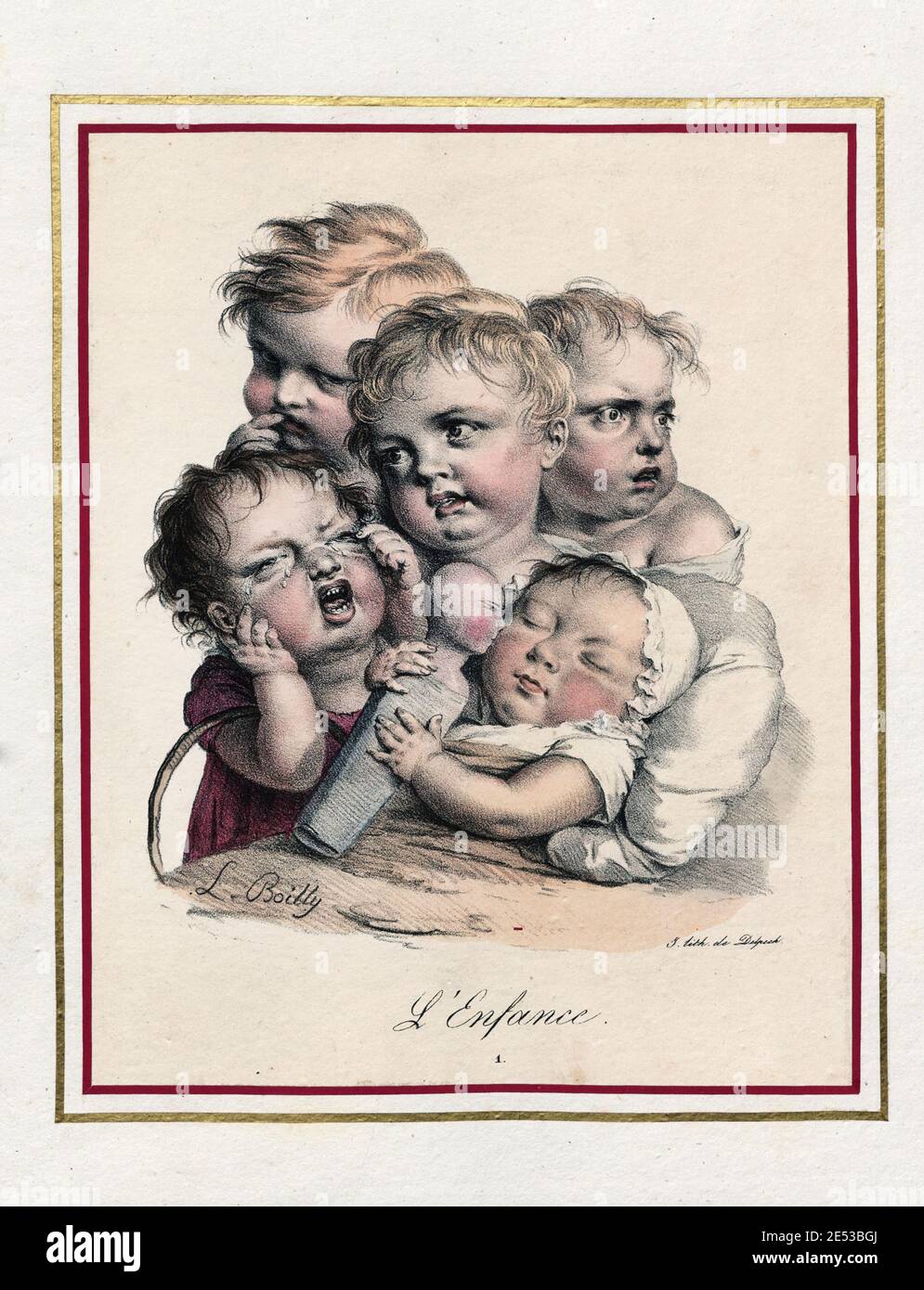 Сhildhood. Foto di Louis-Léopold Boilly (1761-1845) pittore e disegnatore francese. 1824 Foto Stock