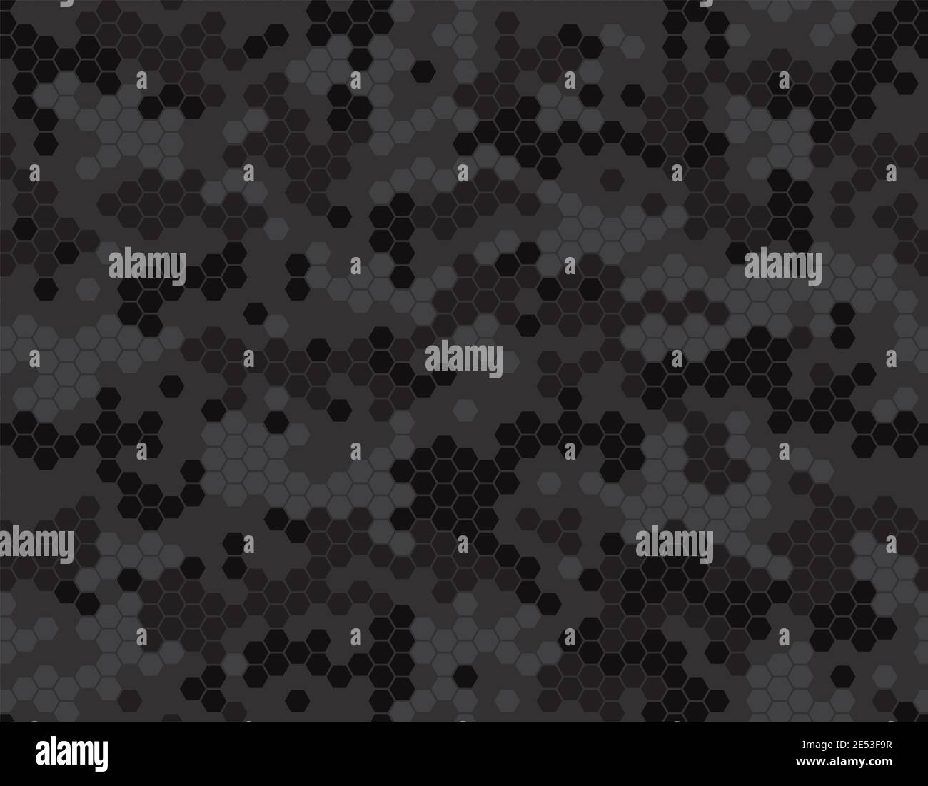 Motivo camouflage scuro con pixel a nido d'ape Illustrazione Vettoriale