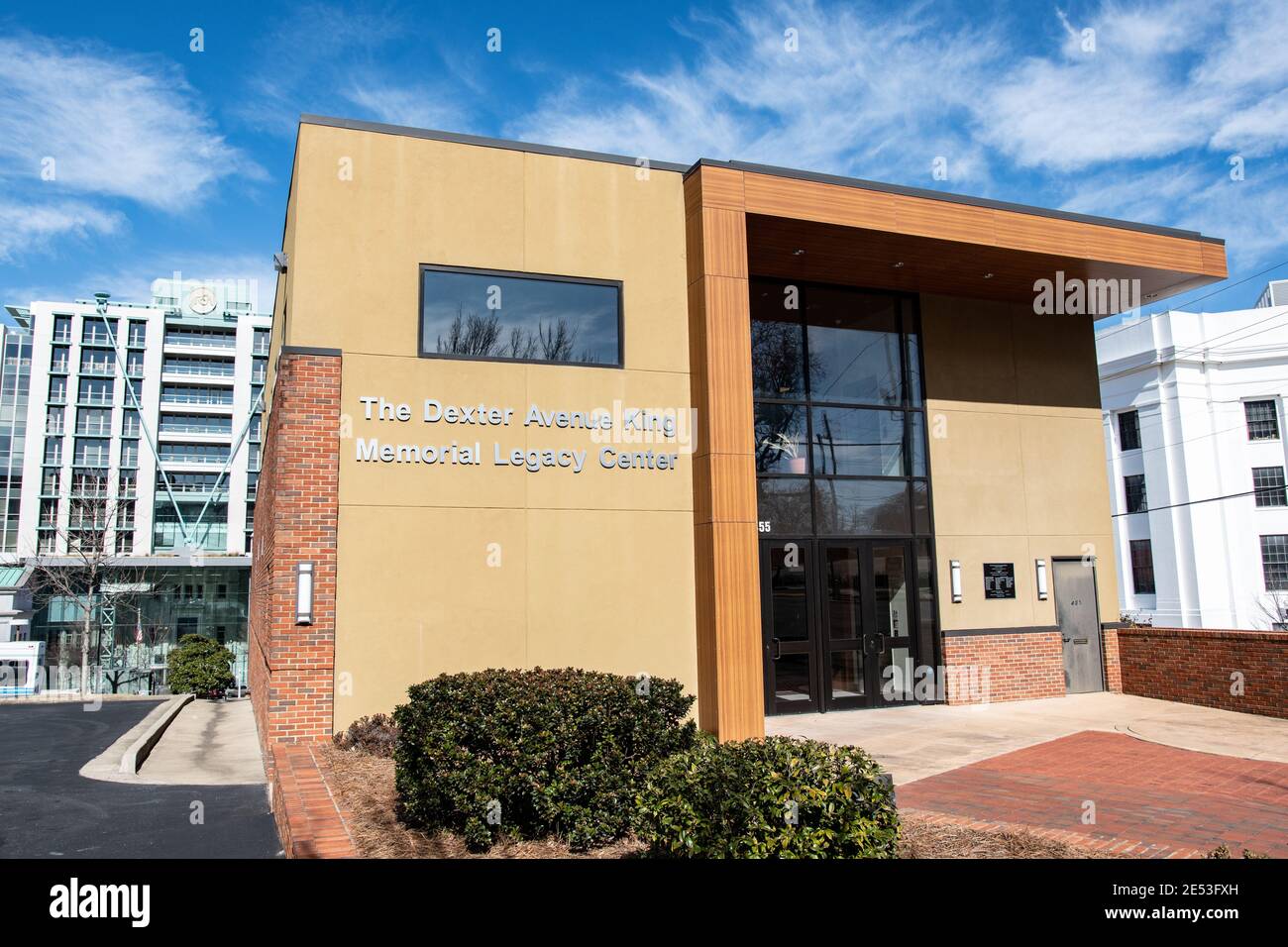 Montgomery, Alabama/USA-20 gennaio 2018: Il Dexter Avenue King Memorial Legacy Center è un'espansione del Dexter Avenue King Memorial Baptist Chu Foto Stock