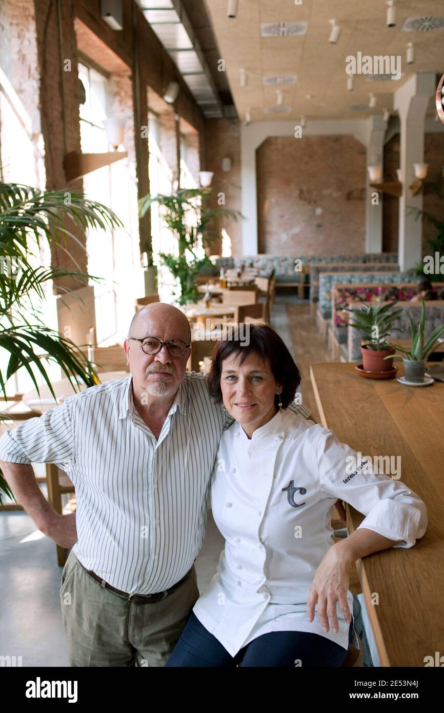 Teresa Carles i Ramón Barri, de LINO e LAGO. Barcellona. Foto Stock