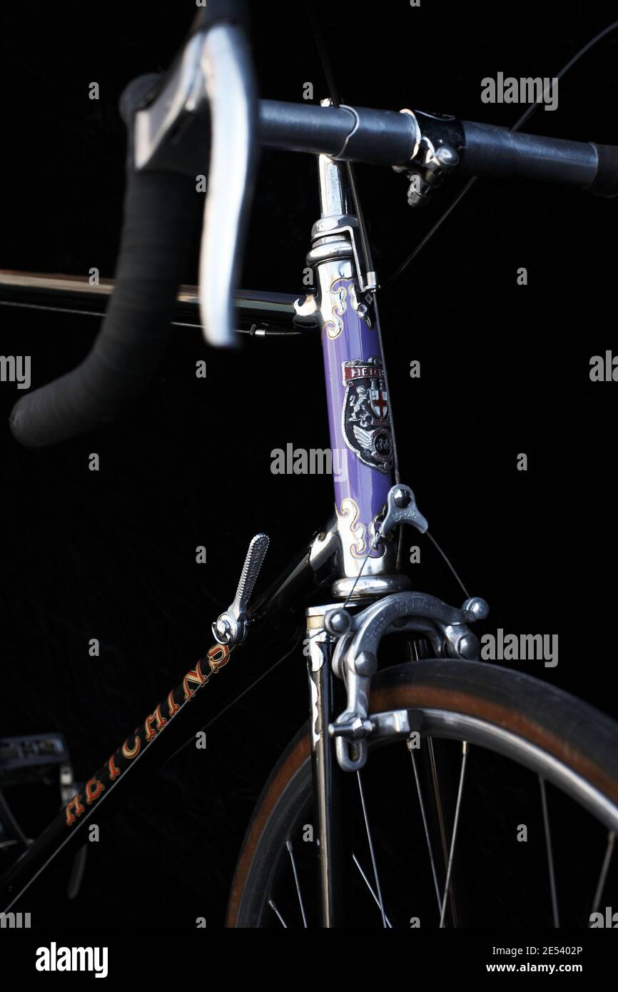 Ciclo in acciaio vintage Hetchin Foto Stock