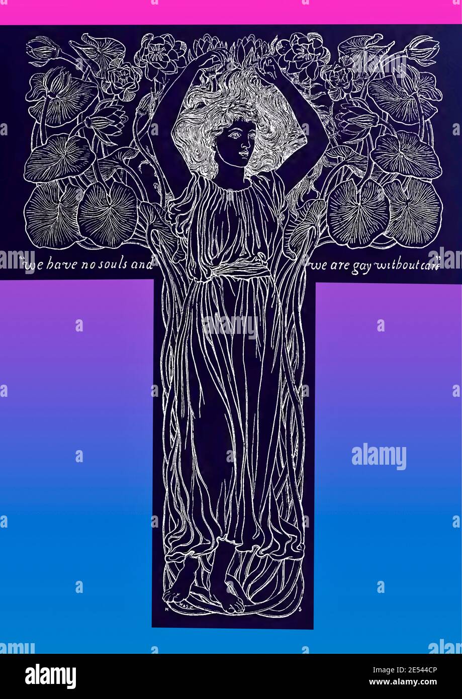 George Heywood Sumner opera dal titolo We How No Souls e We are Gay Without Care. Foto Stock