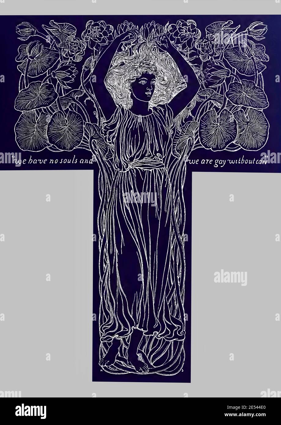 George Heywood Sumner opera dal titolo We How No Souls e We are Gay Without Care. Foto Stock