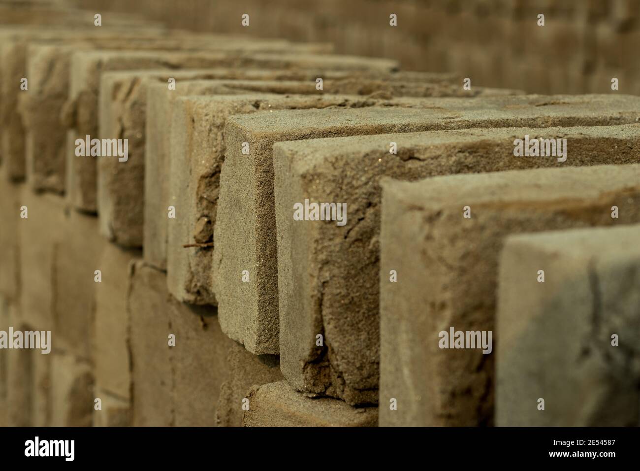 I mattoni sono materiali da costruzione più durevoli e più resistenti Foto Stock