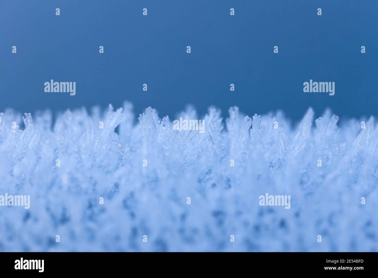 Macro di ghiaccio e gelo in inverno Foto Stock