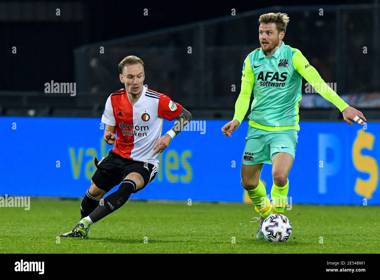 ROTTERDAM, PAESI BASSI - GENNAIO 24: Fredrik Midtsjo dell'AZ durante la partita olandese di Eredivisie tra Feyenoord e AZ Alkmaar a De Kuip il 24 gennaio Foto Stock