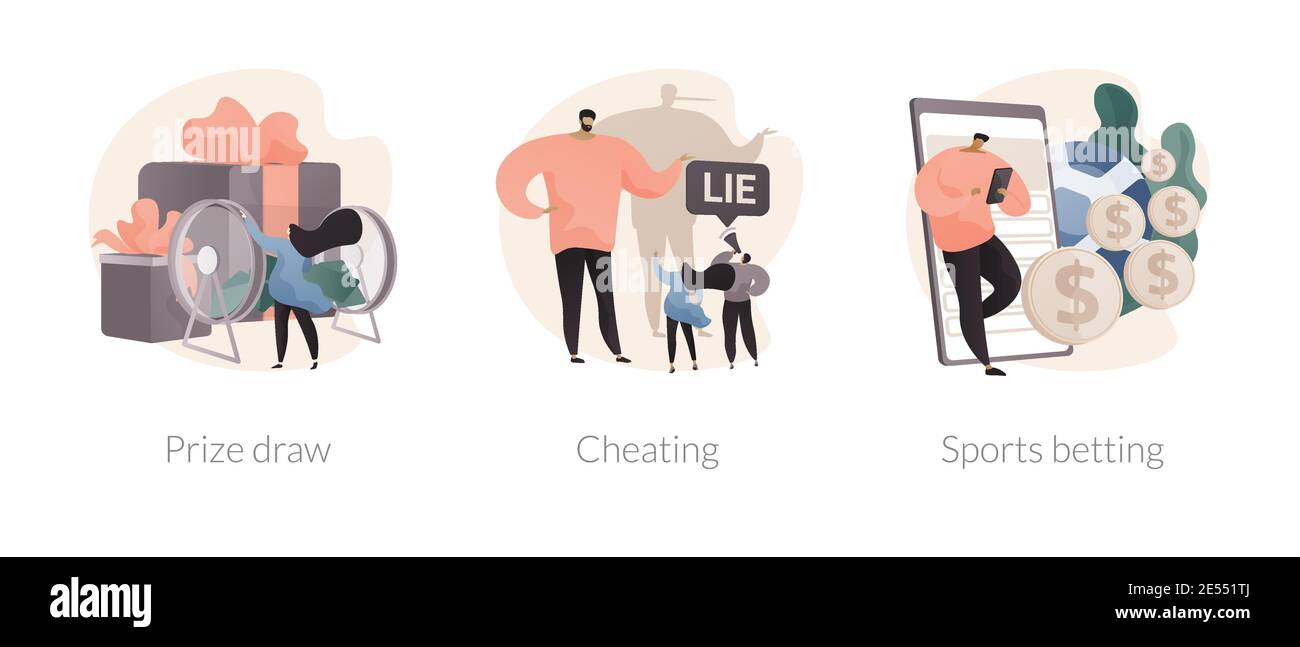 Illustrazioni vettoriali astratte di concetto di gioco d'azzardo online. Illustrazione Vettoriale