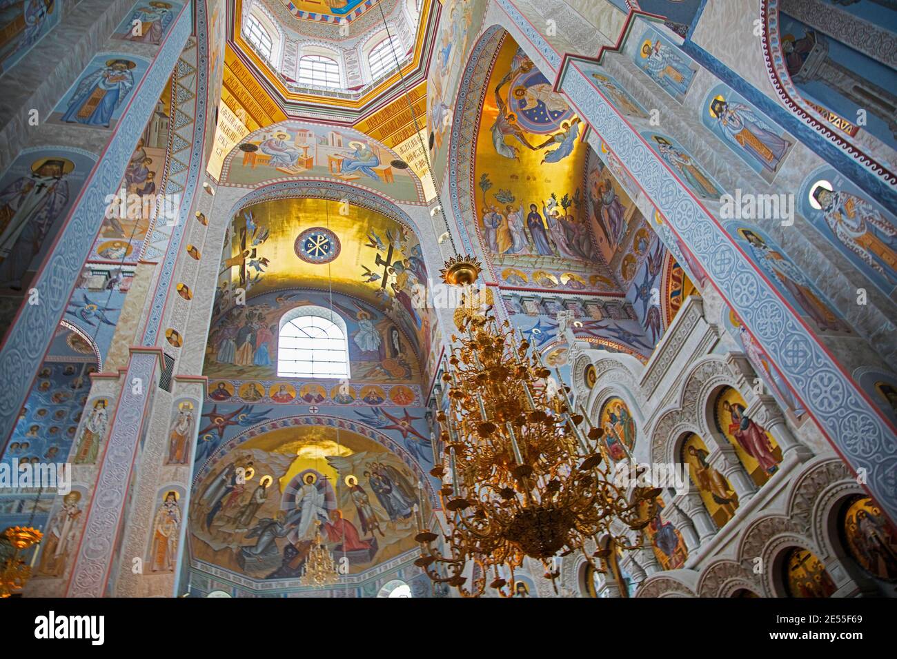 Chiesa di tutti i Santi, costruita sul luogo dove Tsar Nicola II e la sua famiglia sono stati assassinati a Ekaterinburg, Sverdlovsk Oblast, Siberia, Russia Foto Stock