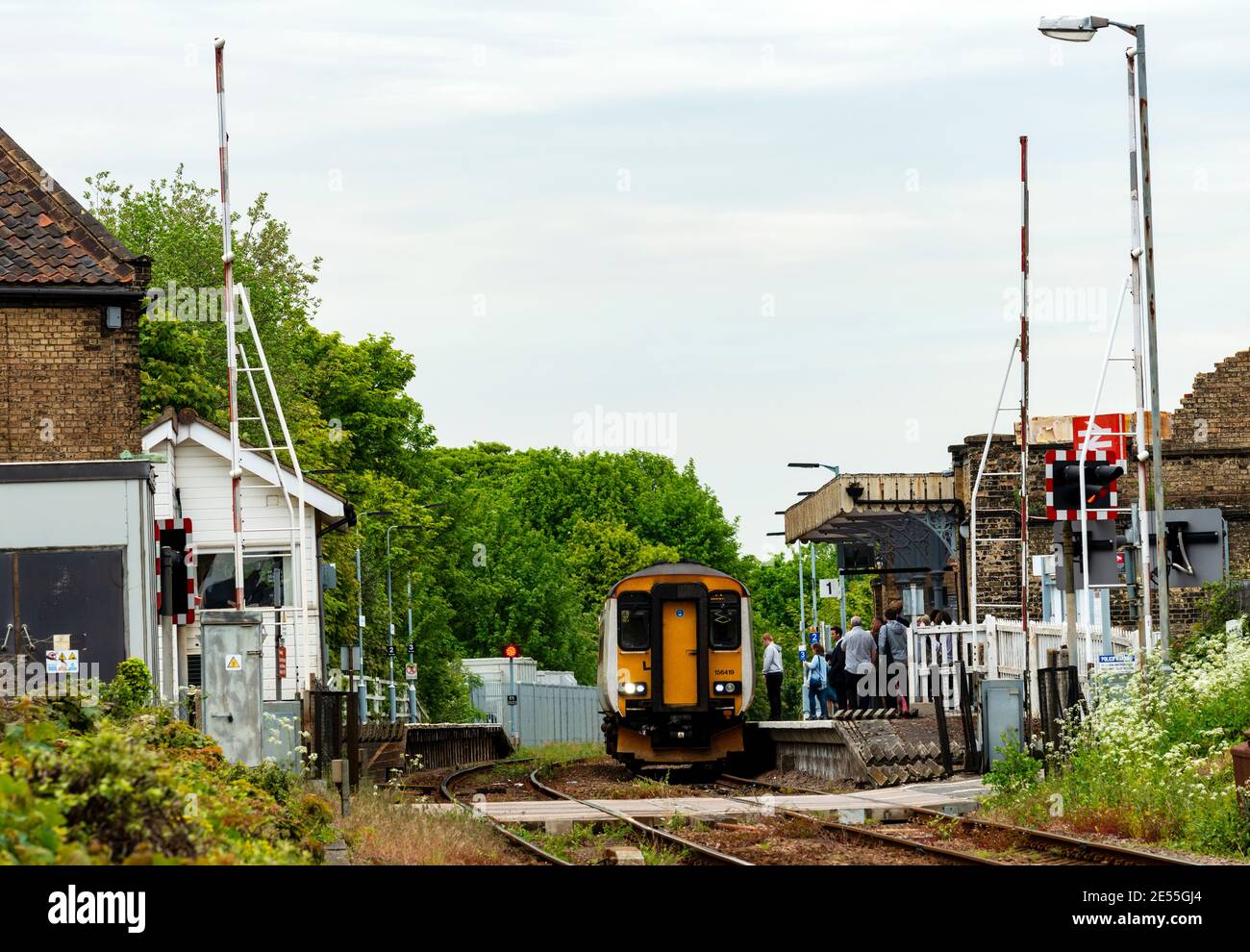 Stazione ferroviaria di Saxmundham suffolk UK Foto Stock