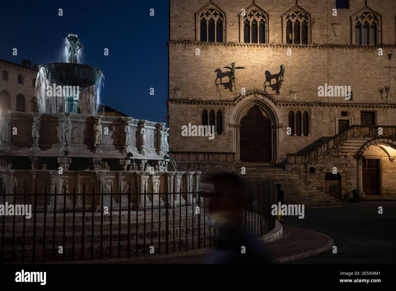 Perugia, Umbria. Alla scoperta dell'Italia nell'anno della pandemia, agosto 2020 Foto Stock