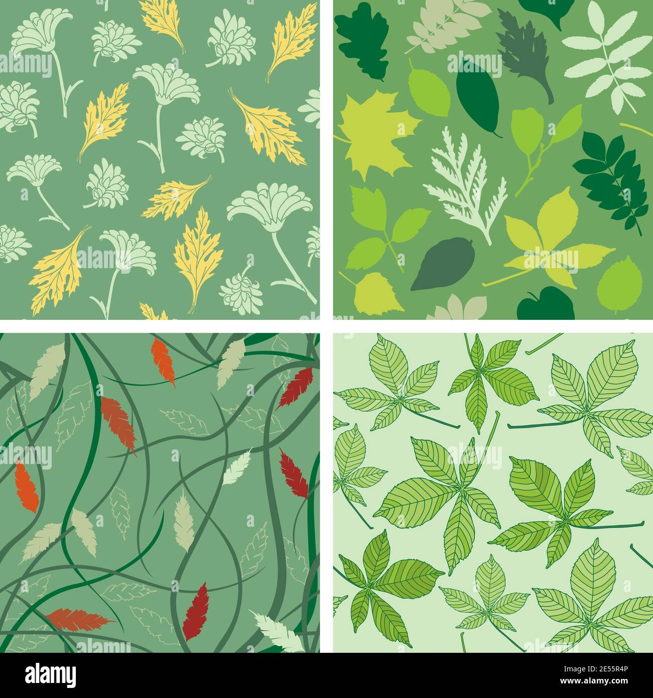 Raccolta di pattern vettoriali senza giunture con lamelle Illustrazione Vettoriale