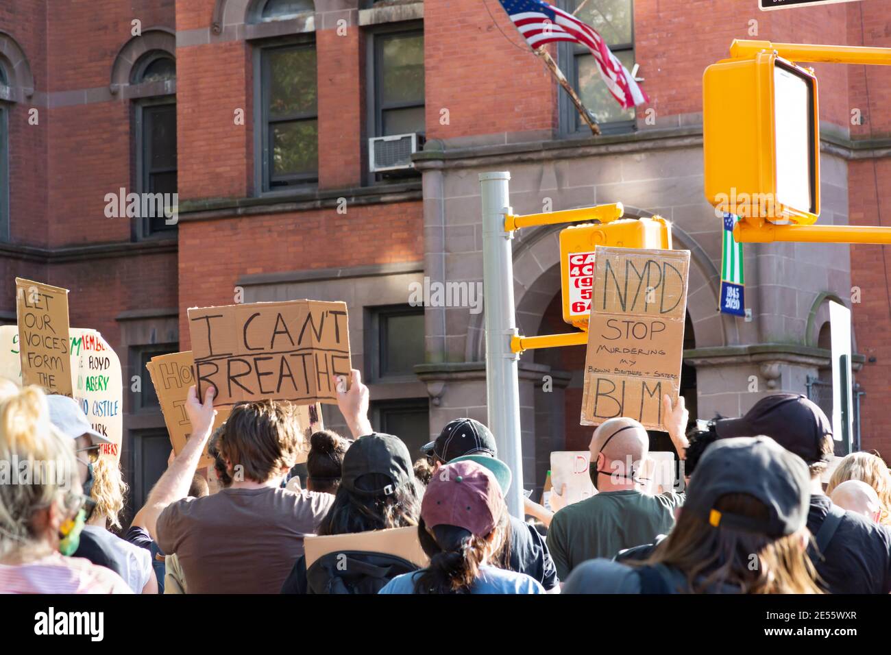 La protesta della Black Life a Brooklyn, New York Foto Stock