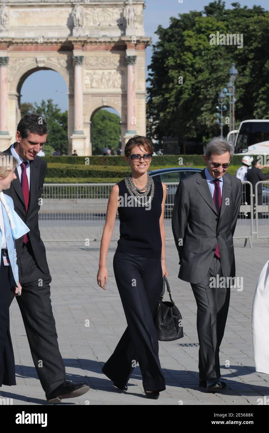 Prima Signora siriana Asma al Assad dopo la sua visita al museo del Louvre di Parigi, Francia, il 13 luglio 2008. Foto di Ammar Abd Rabbo/ABACAPRESS.COM Foto Stock
