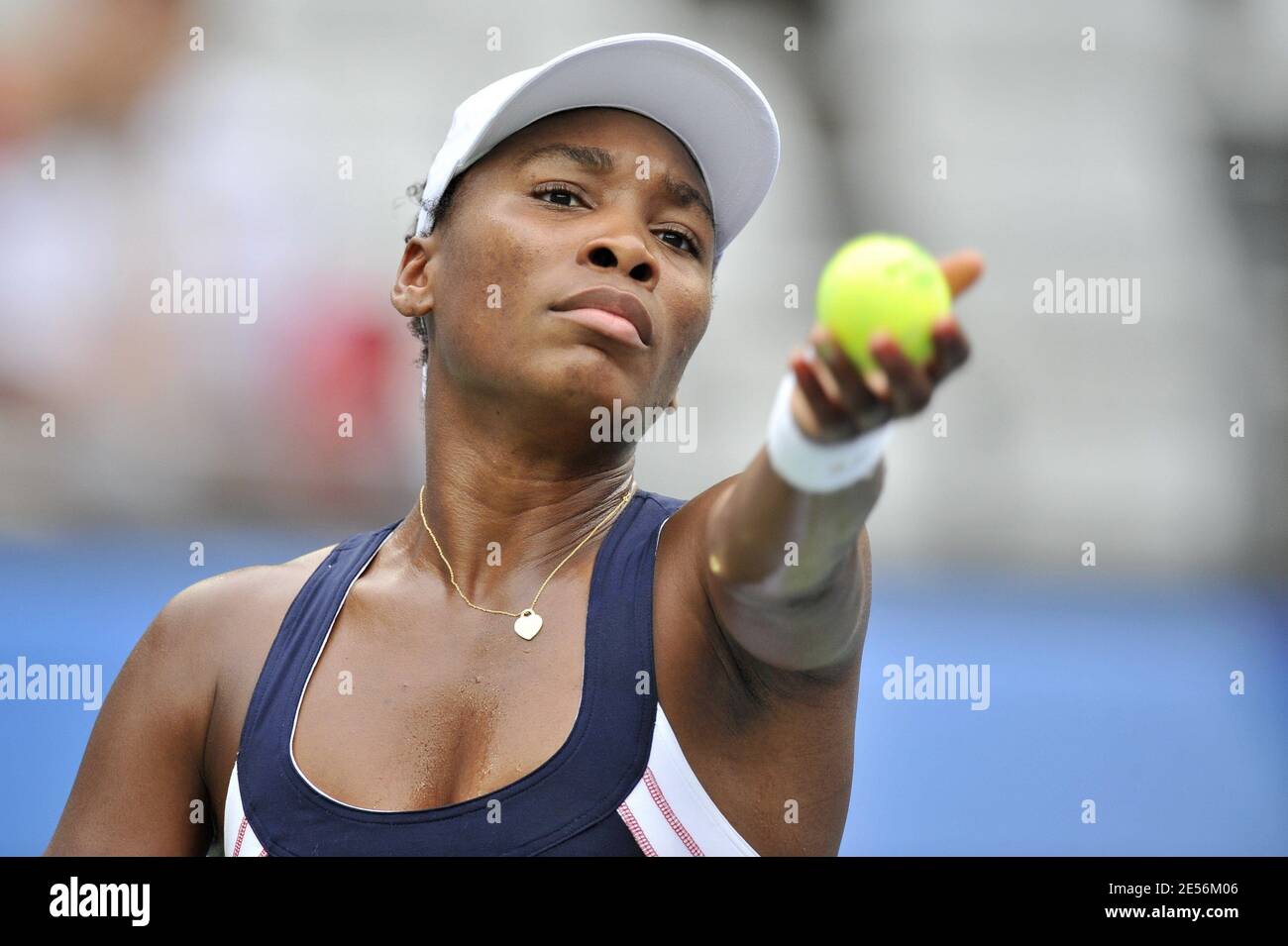 La statunitense Venus Williams ha sconfitto, 6-3, 6-2, la Svizzera Timea Bacsinszk nel loro primo round alle XXIX Olimpiadi del Centro Olimpico di Tennis Verde a Pechino, Cina, il 11 agosto 2008. Foto di Gouhier-Hahn-Nebinger/Cameleon/ABACAPRESS.COM Foto Stock