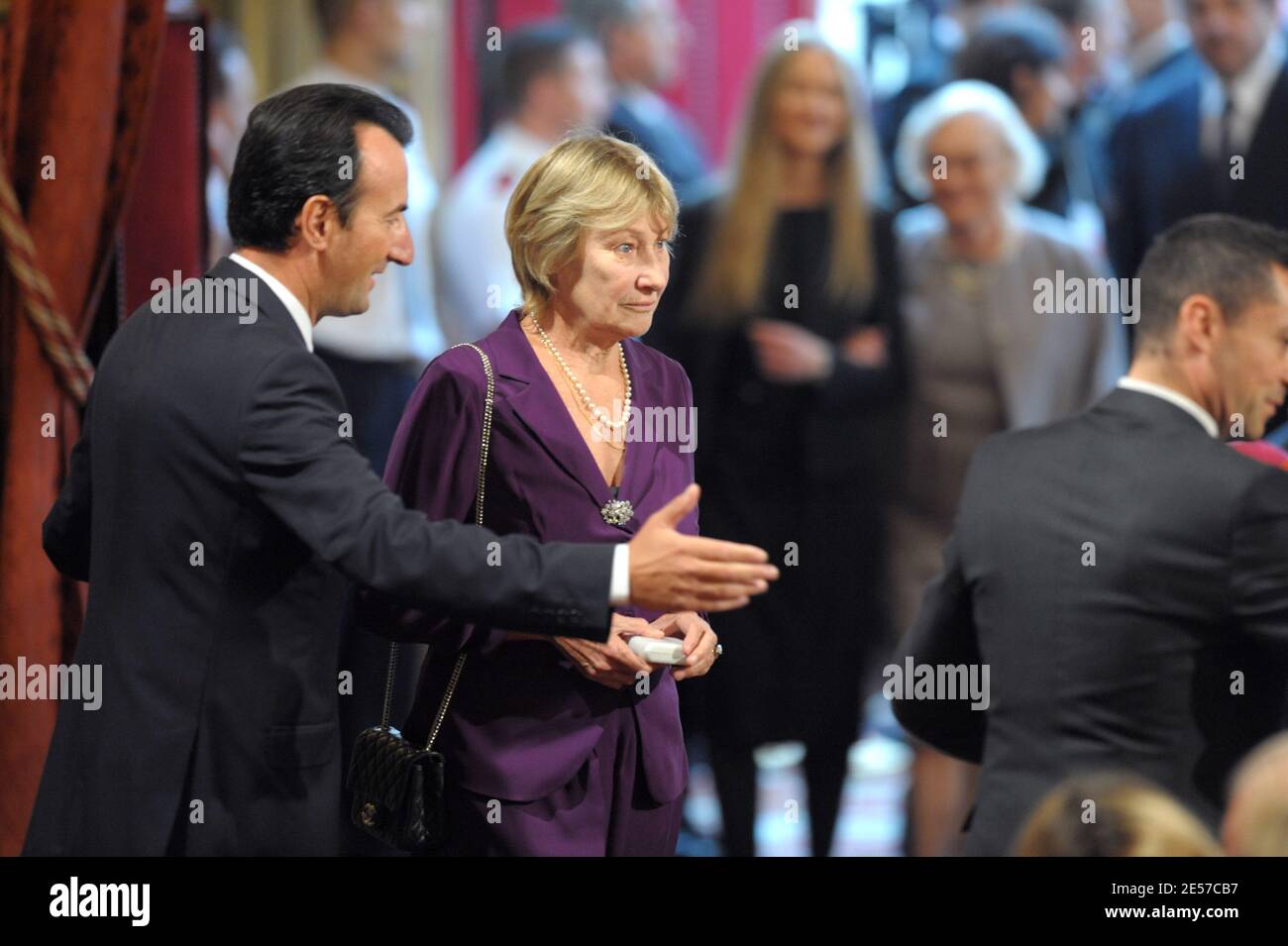 Marisa Borini-Tedeschi, madre di Carla Bruni-Sarkozy, partecipa al discorso di Papa Benedetto XVI al Palazzo Elysee di Parigi, Francia, il 12 settembre 2008. Foto di Abd Rabbo-Mousse-Orban-Taamallah/ABACAPRESS.COM Foto Stock