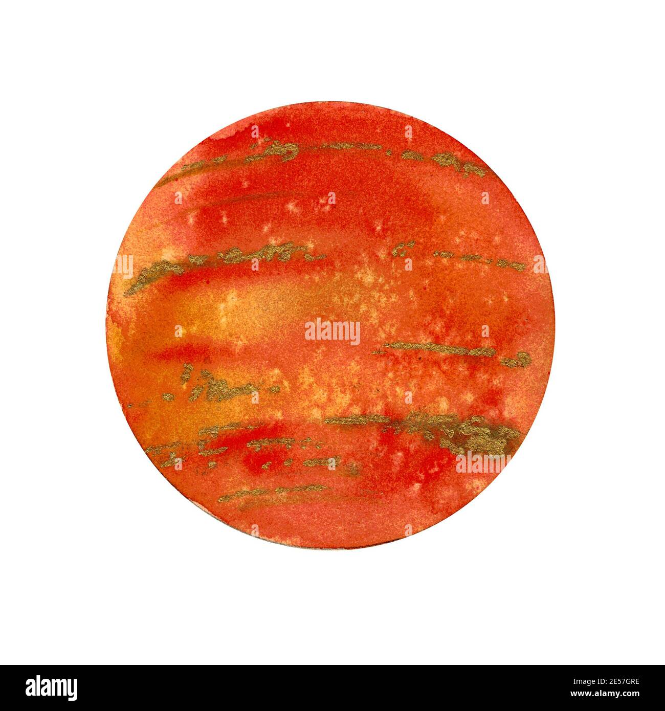 Simbolo Venere disegnato a mano su sfondo bianco. Illustrazione astrologica. Design per tessuti, copertine, imballaggi, decorazioni, carta da parati. Foto Stock