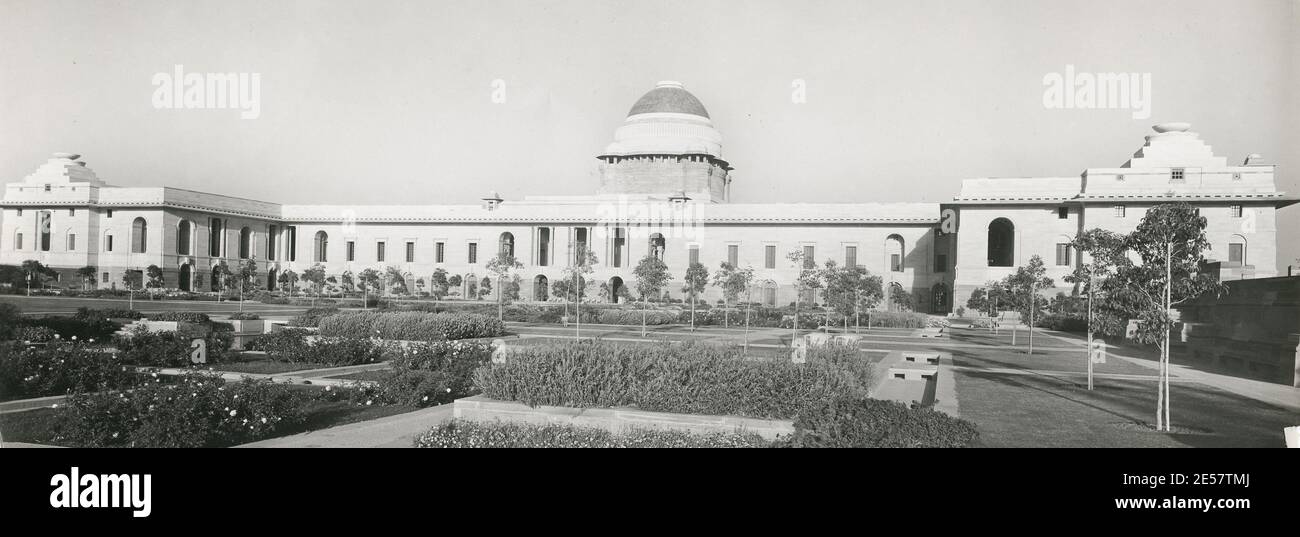 Inizio 20 ° secolo - fotografia d'epoca di edifici, Nuova Delhi, India. Foto Stock