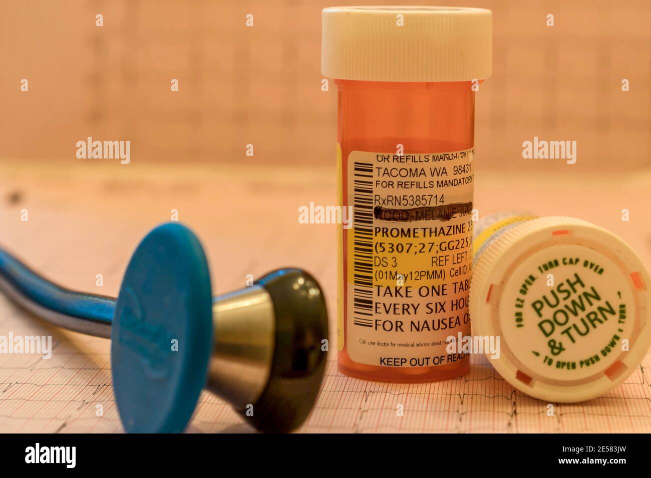 Farmaci e strumenti di assistenza sanitaria Foto Stock