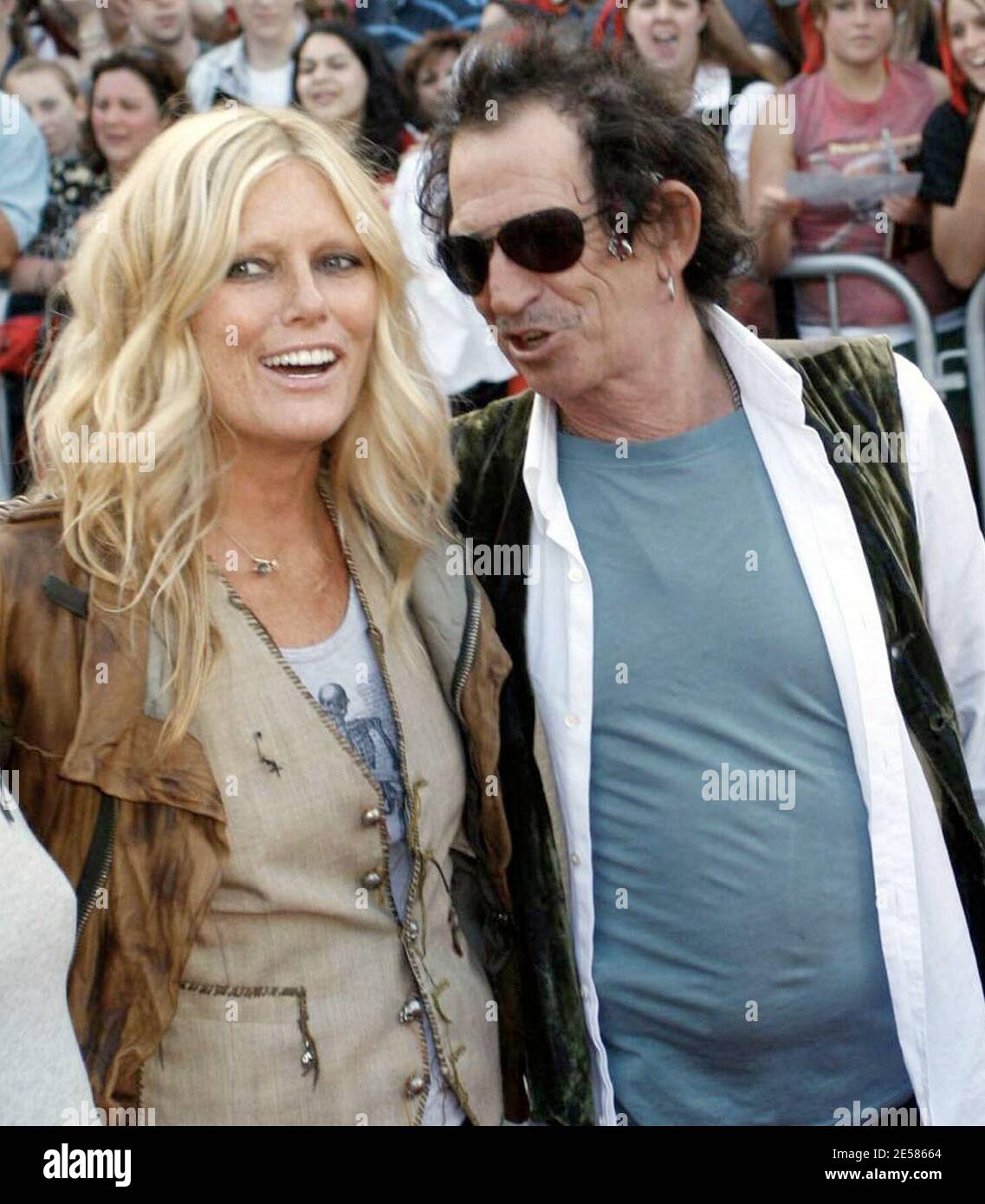 Keith Richards partecipa alla prima mondiale dei Pirati dei Caraibi: Alla fine del mondo a Disneyland ad Anaheim, California 5/19/07. [[laj]] Foto Stock