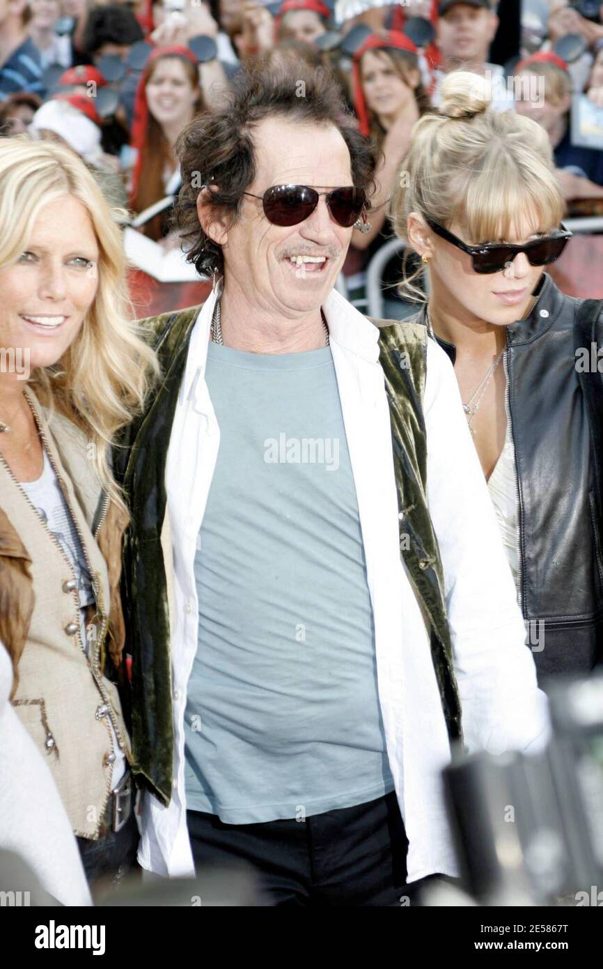 Keith Richards partecipa alla prima mondiale dei Pirati dei Caraibi: Alla fine del mondo a Disneyland ad Anaheim, California 5/19/07. [[laj]] Foto Stock