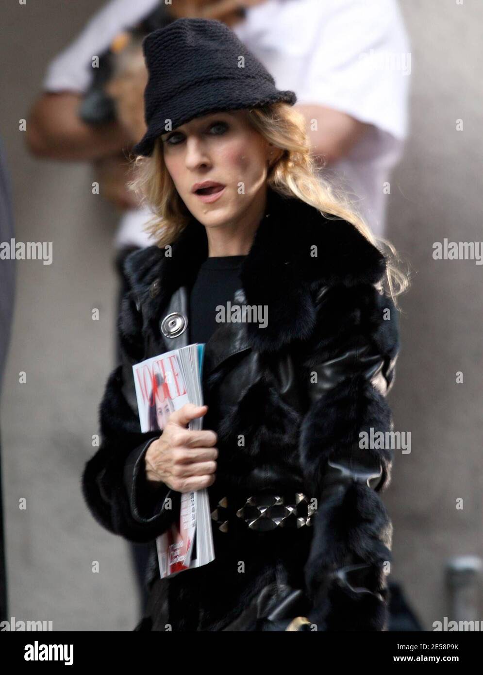 Sarah Jessica Parker sul set di 'Sex e la Città.' New York, New York. 10/05/07. [[faa]] Foto Stock