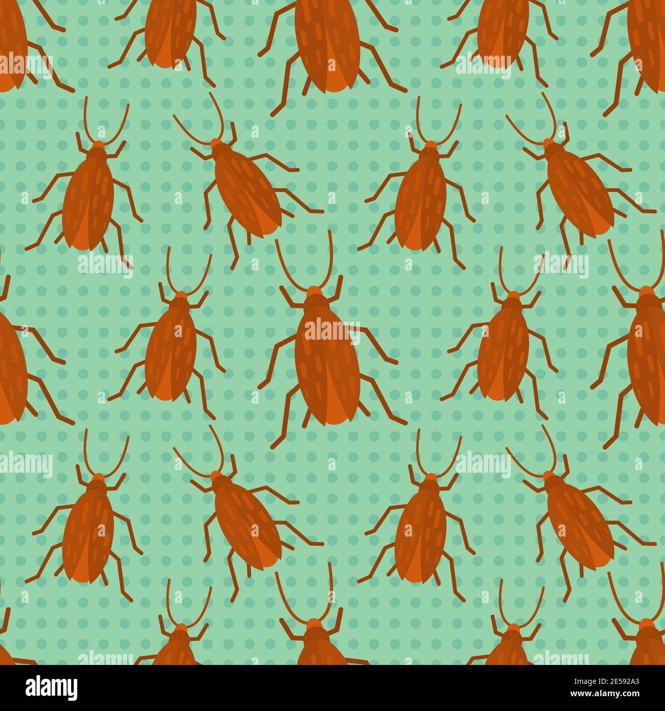 scarafaggio insetto senza cuciture modello illustrazione vettoriale Illustrazione Vettoriale