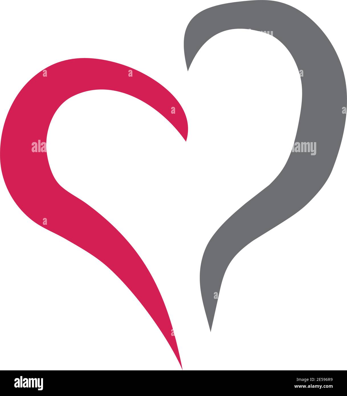 Modello vettoriale di ispirazione per il design del logo Love Illustration Illustrazione Vettoriale