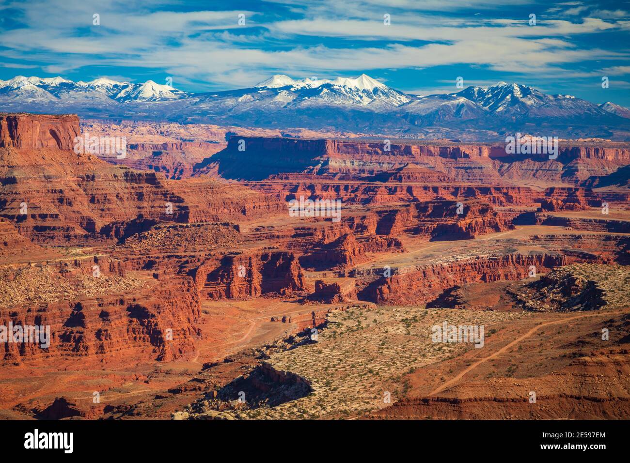 Il Parco Nazionale di Canyonlands è un U.S. Parco nazionale situato nel sudest dell'Utah vicino alla città di Moab. Foto Stock
