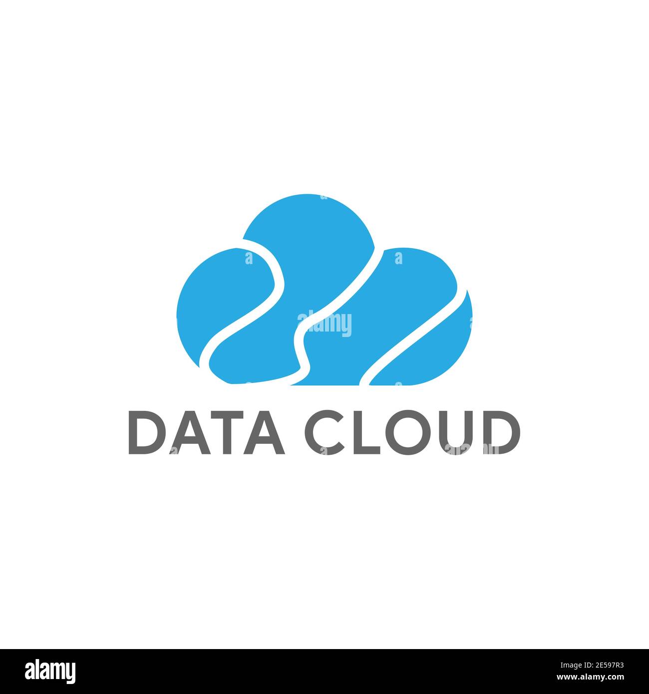 Design vettoriale del logo della tecnologia cloud Illustrazione Vettoriale