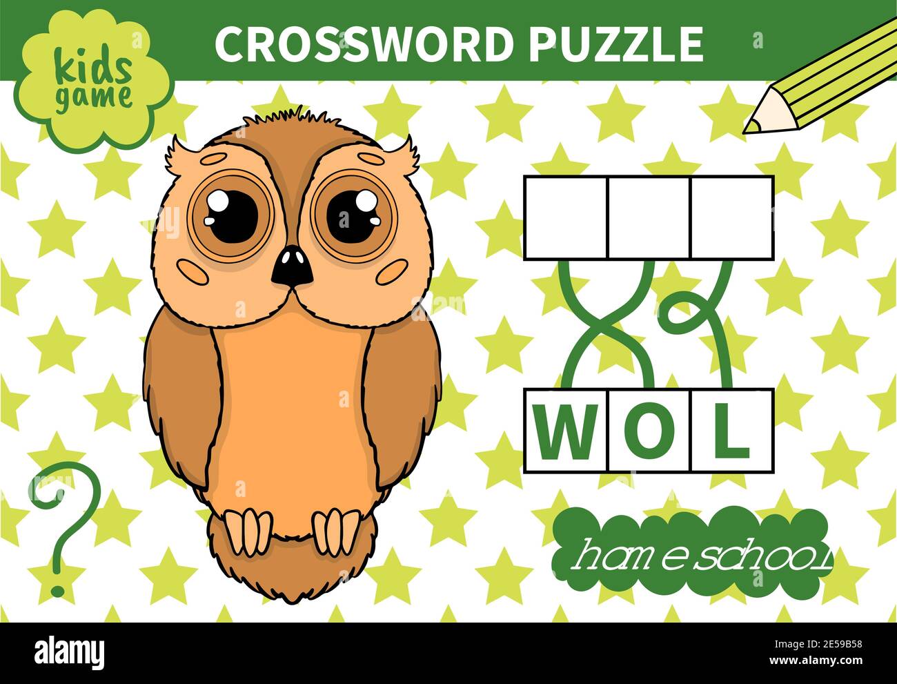 I bambini bordo gioco animale crossword per i preschoolers e gli studenti della scuola primaria worksheets.Page letto e partita per i bambini libro educativo. Illustrazione Vettoriale