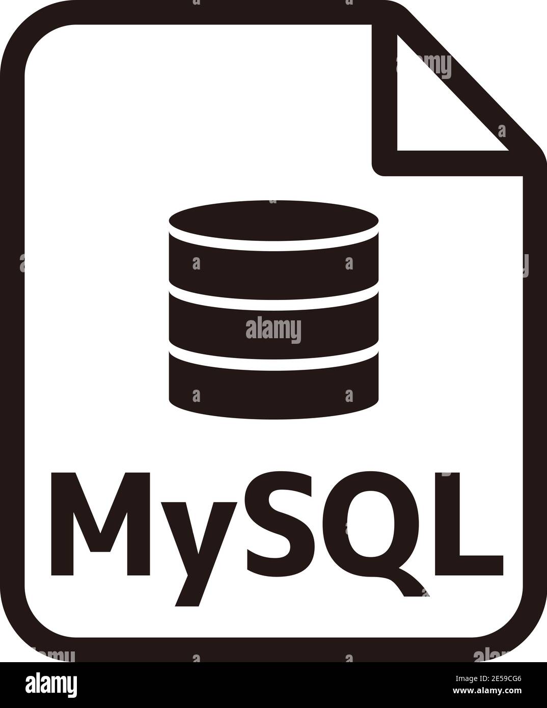 Icona MySQL | immagine principale del vettore formato database Illustrazione Vettoriale