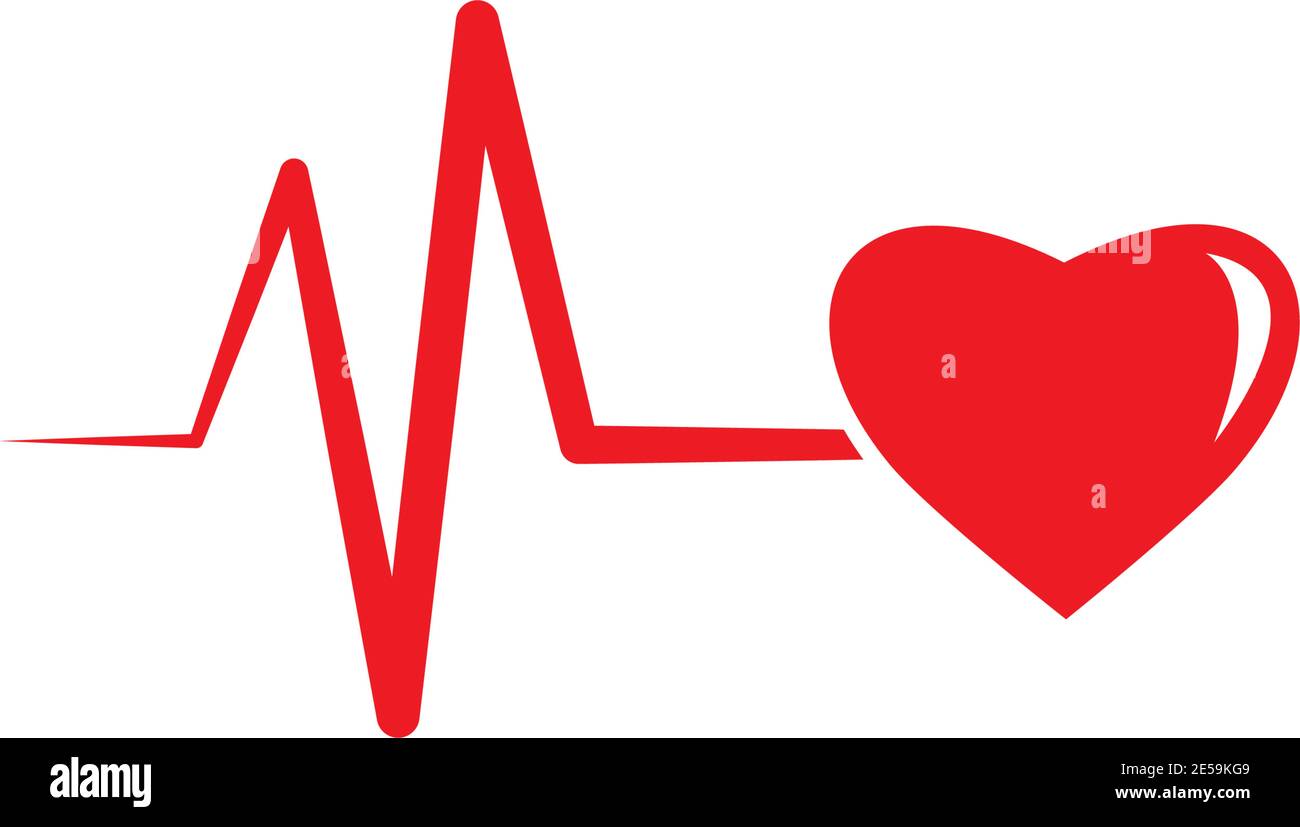 immagine vettoriale della linea del battito cardiaco Illustrazione Vettoriale