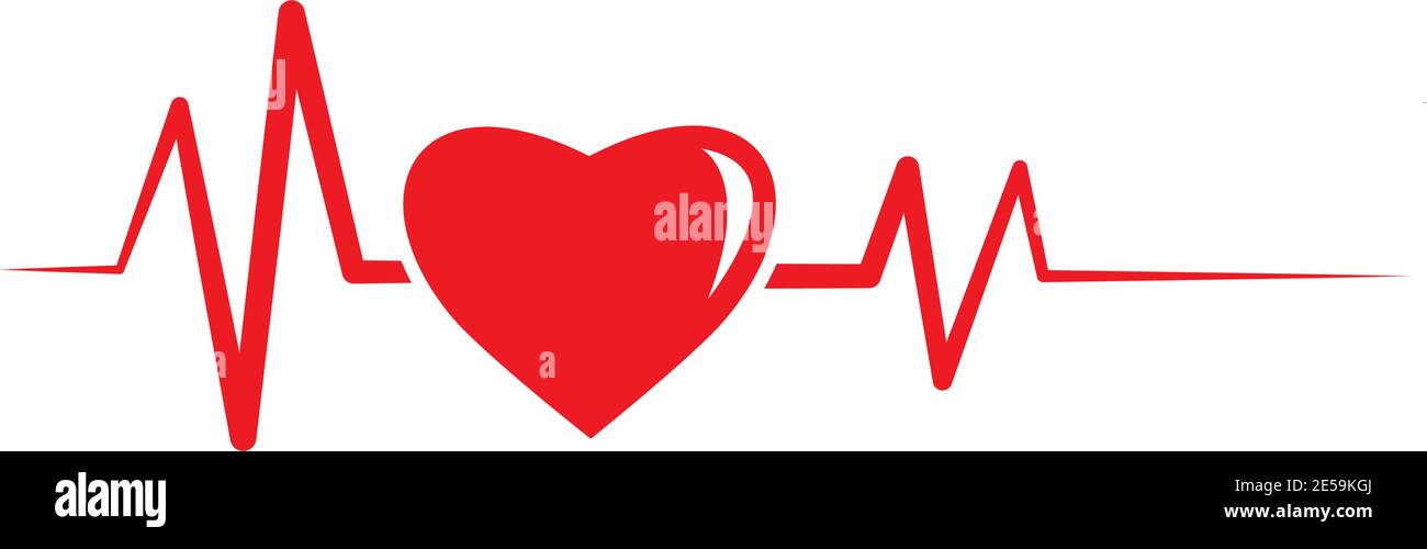 immagine vettoriale della linea del battito cardiaco Illustrazione Vettoriale