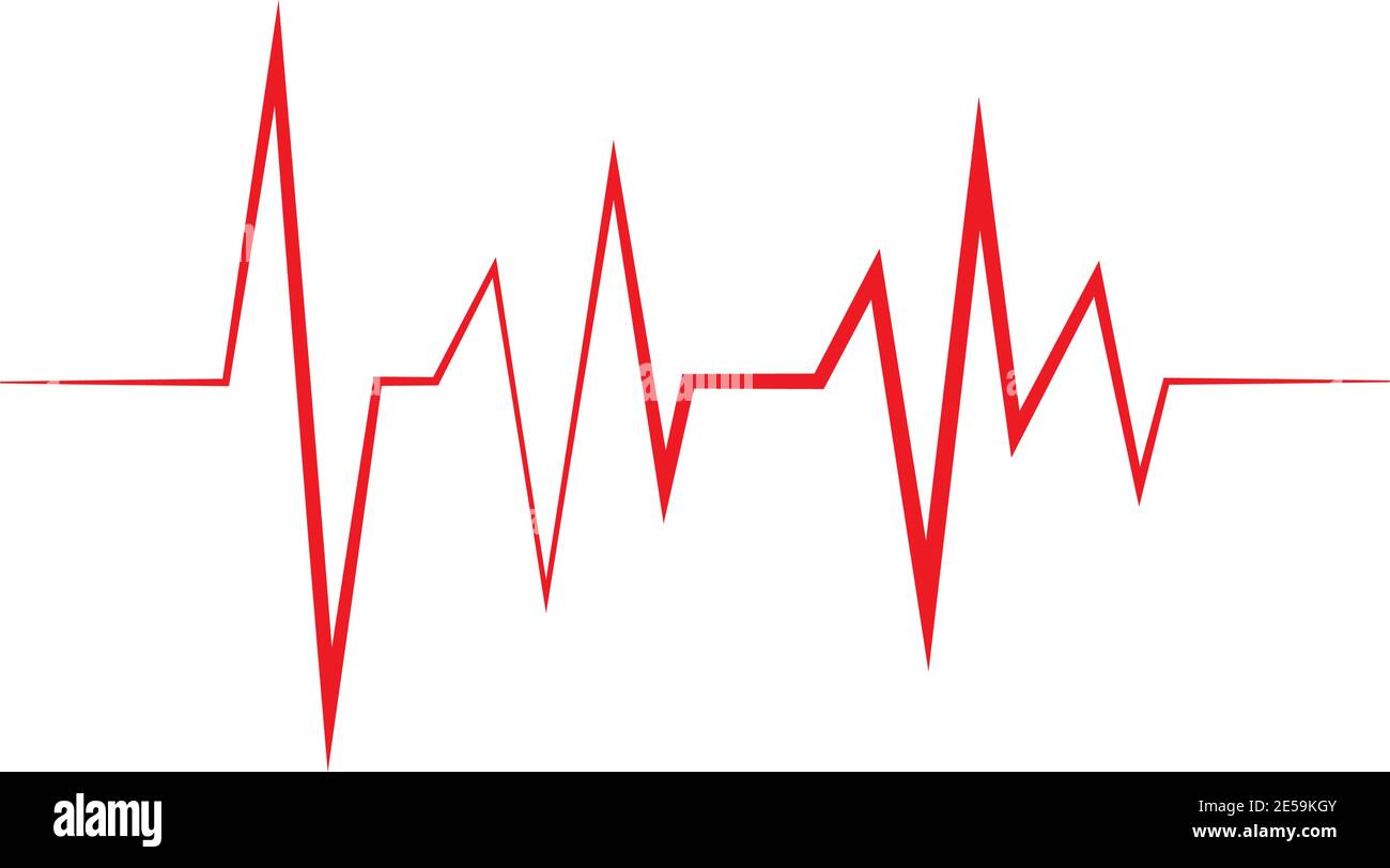 immagine vettoriale della linea del battito cardiaco Illustrazione Vettoriale
