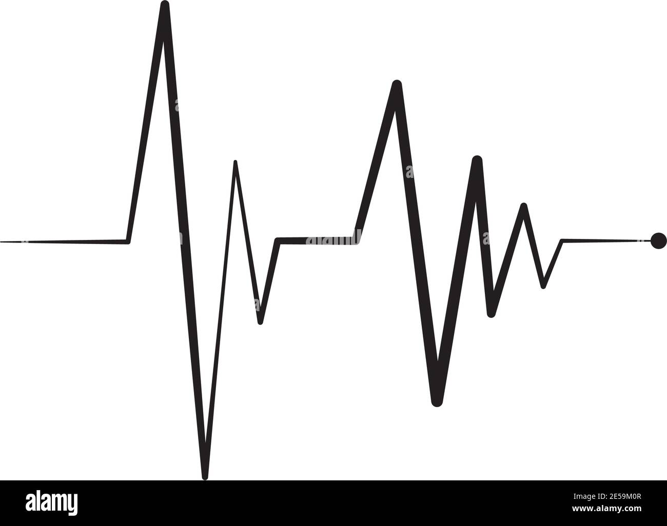 immagine vettoriale della linea del battito cardiaco Illustrazione Vettoriale