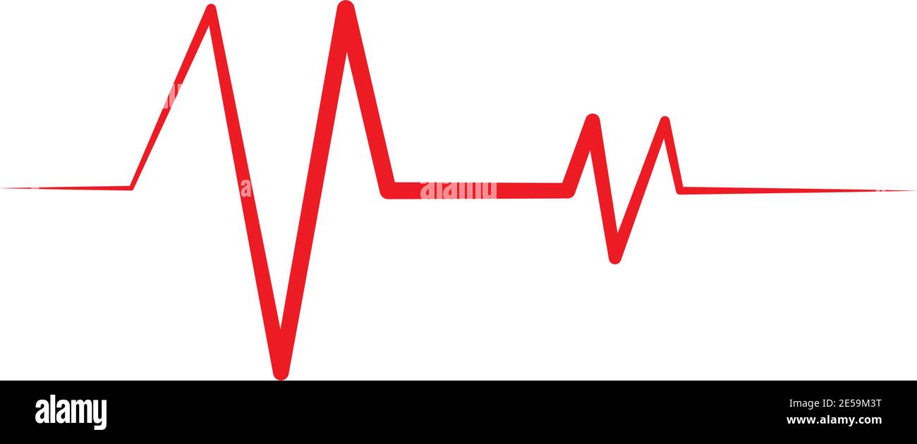 immagine vettoriale della linea del battito cardiaco Illustrazione Vettoriale