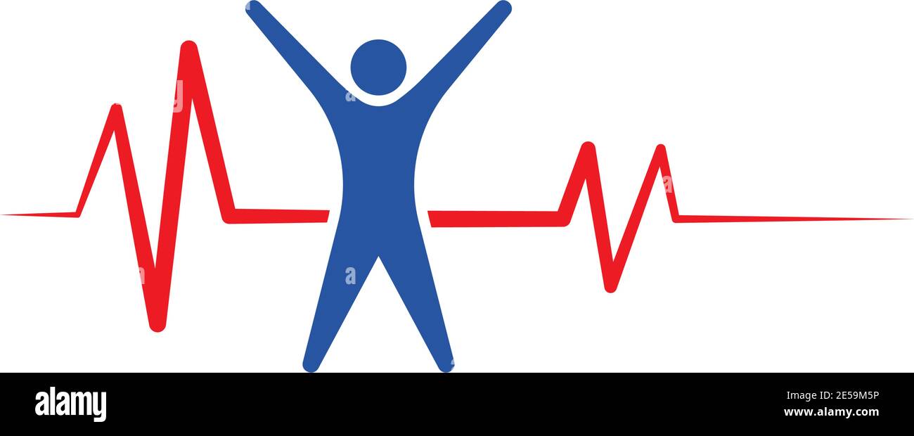 immagine vettoriale della linea del battito cardiaco Illustrazione Vettoriale