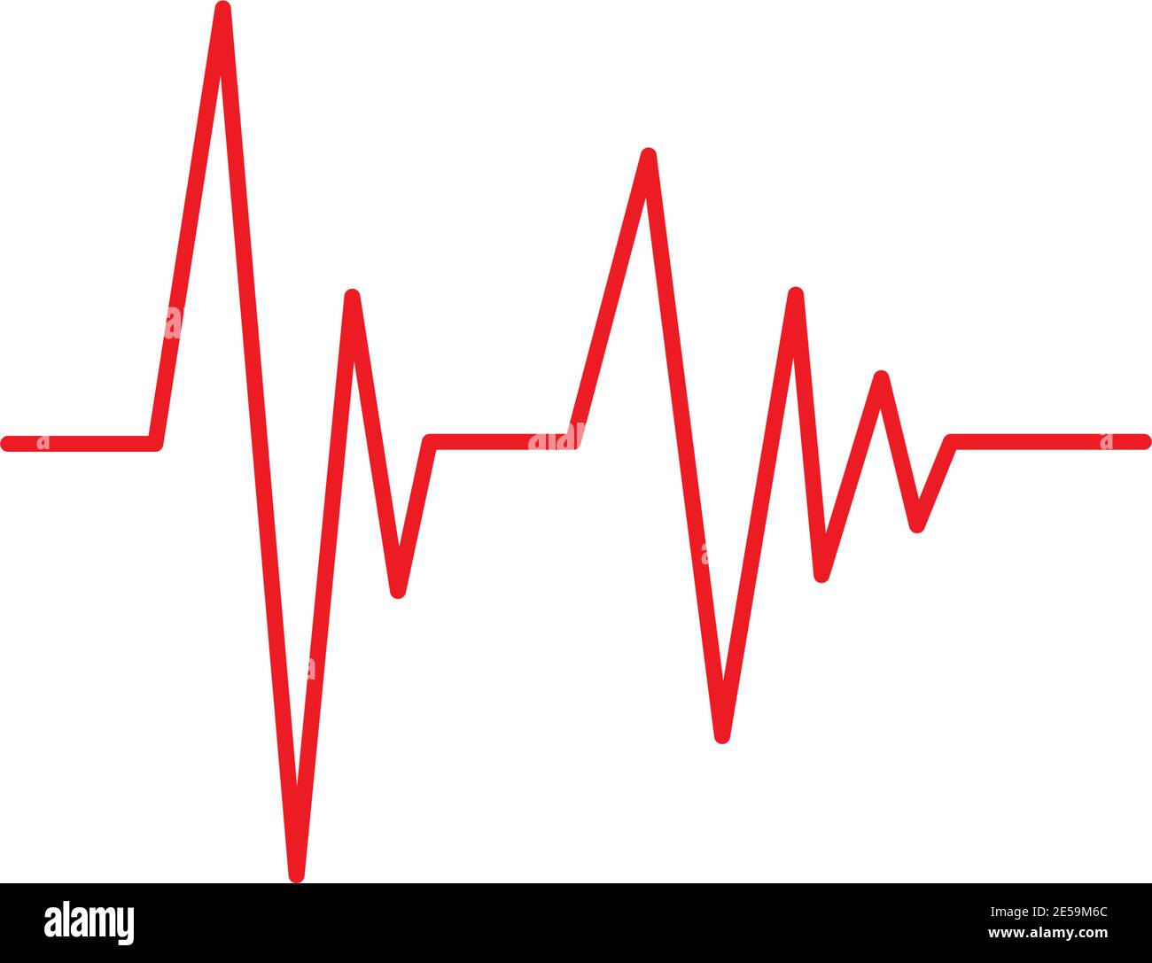 immagine vettoriale della linea del battito cardiaco Illustrazione Vettoriale