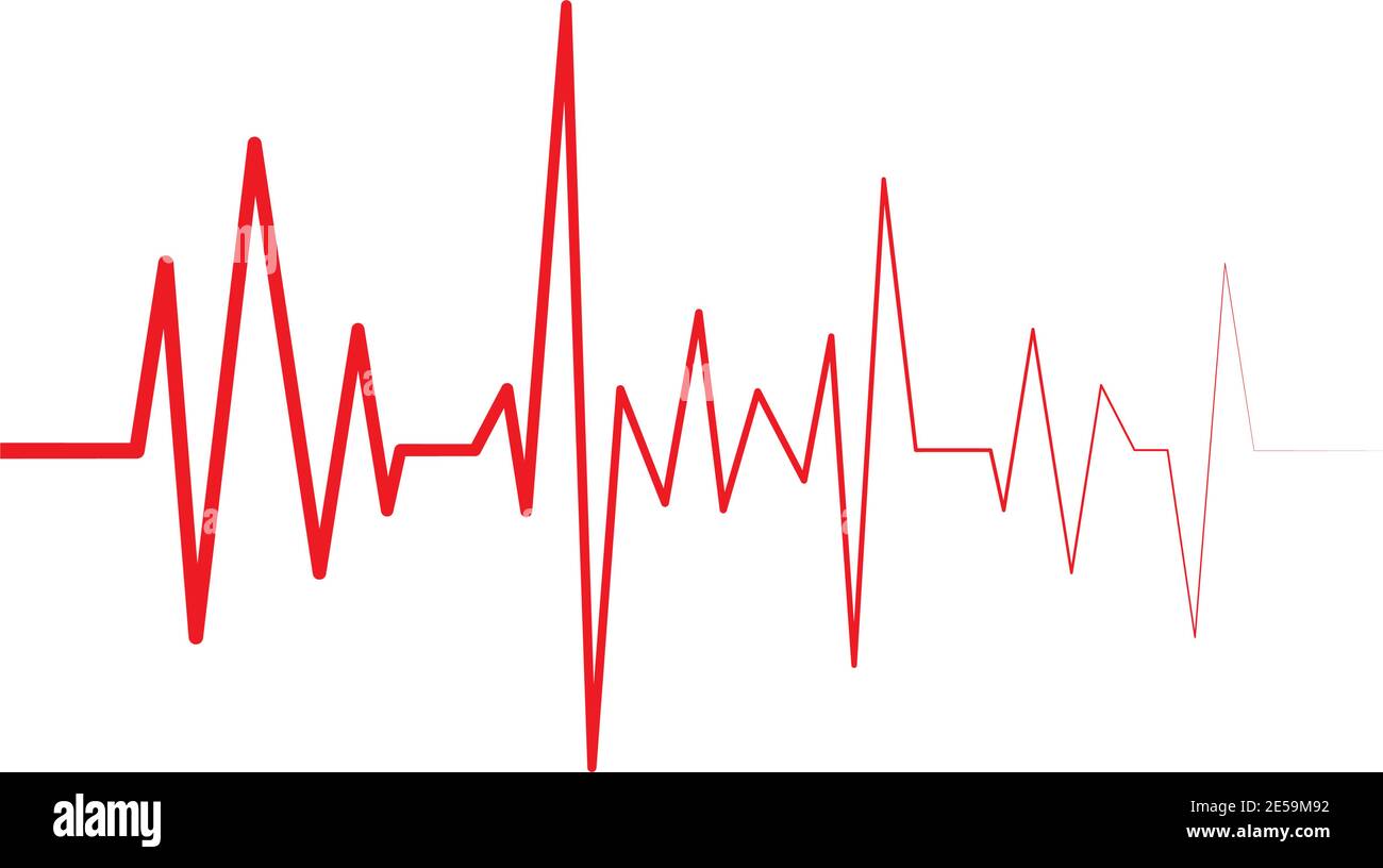 immagine vettoriale della linea del battito cardiaco Illustrazione Vettoriale