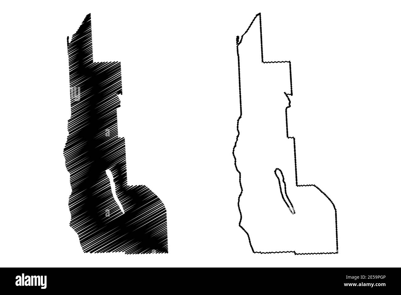 Cayuga County, New York state (Stati Uniti, Stati Uniti d'America, Stati Uniti, Stati Uniti, Stati Uniti) mappa vettoriale illustrazione, schizzo scribbling Cayuga mappa Illustrazione Vettoriale