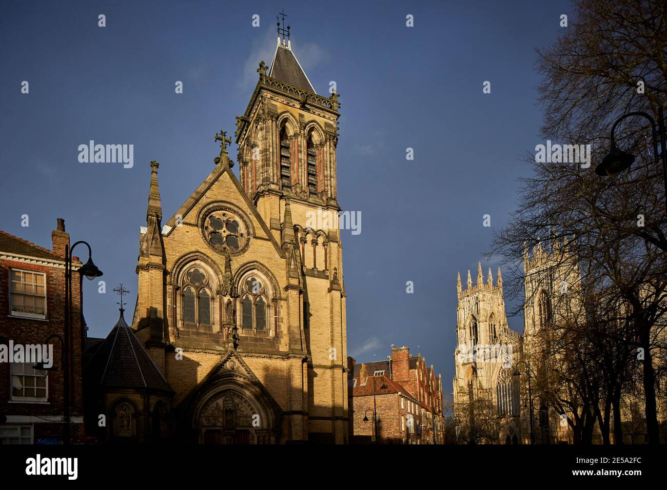 Grado II elencato stile Gotico Revival la Chiesa Oratoria di San Wilfrid, York chiesa cattolica romana Foto Stock