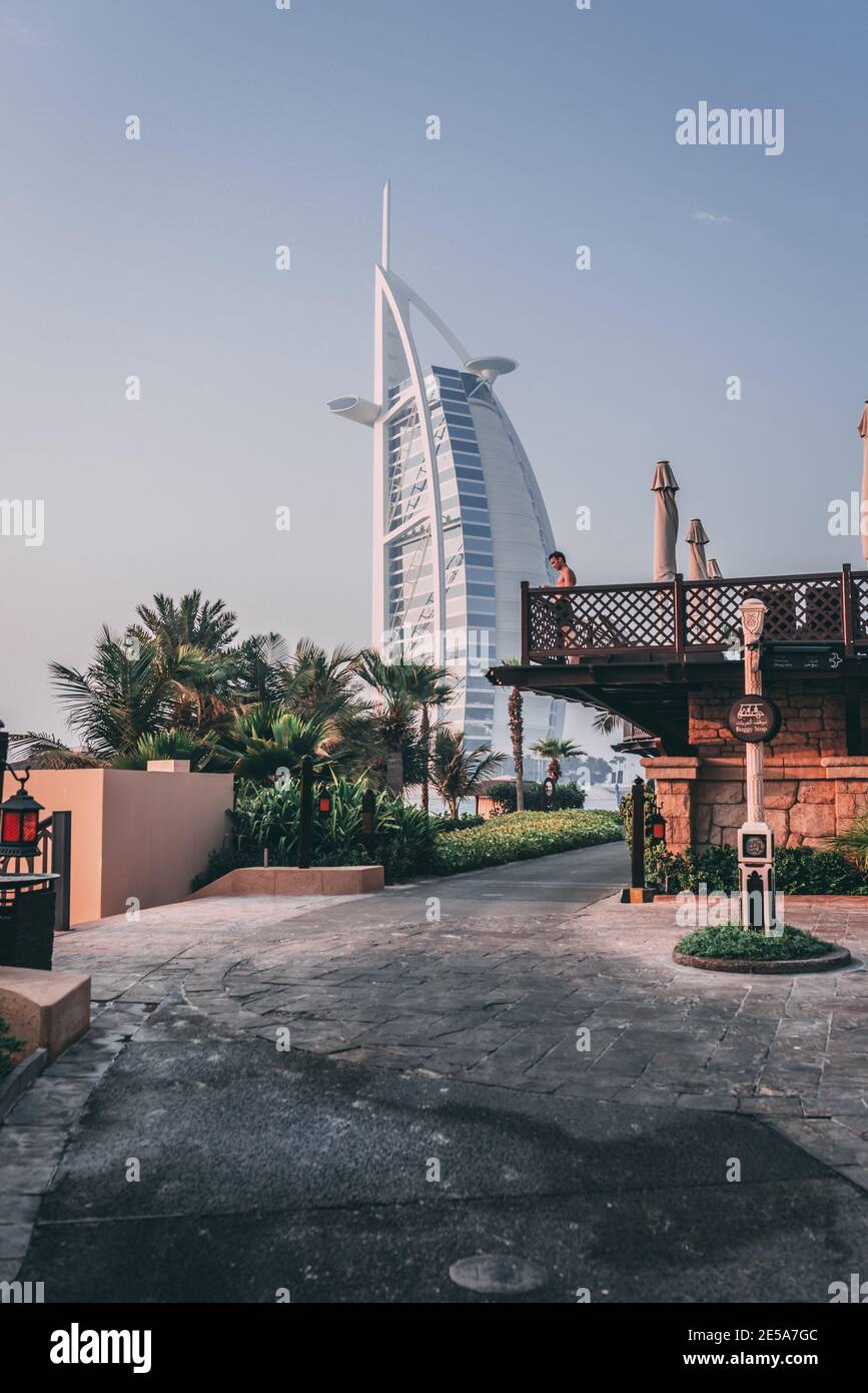 DUBAI, EMIRATI ARABI Uniti - 12 Giugno 2019: Hotel a sette stelle a Dubai Foto Stock
