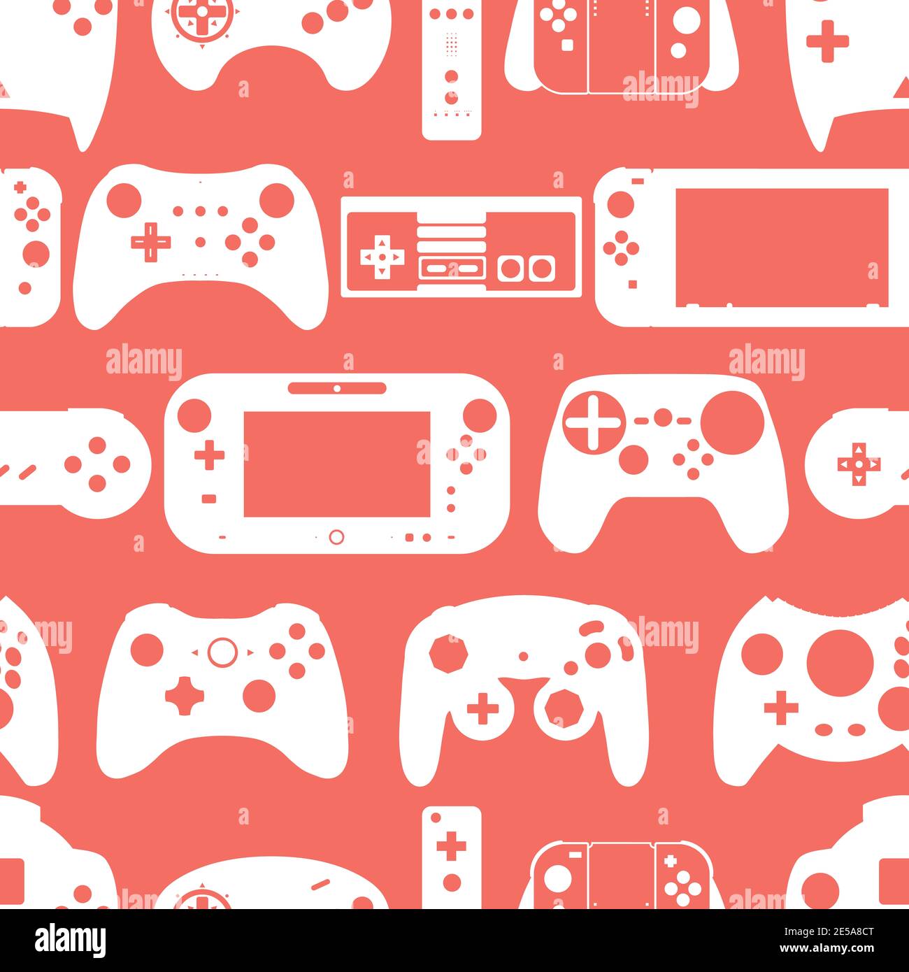 Video game controller gamepad sfondo Gadgets e dispositivi modello senza giunture Foto Stock