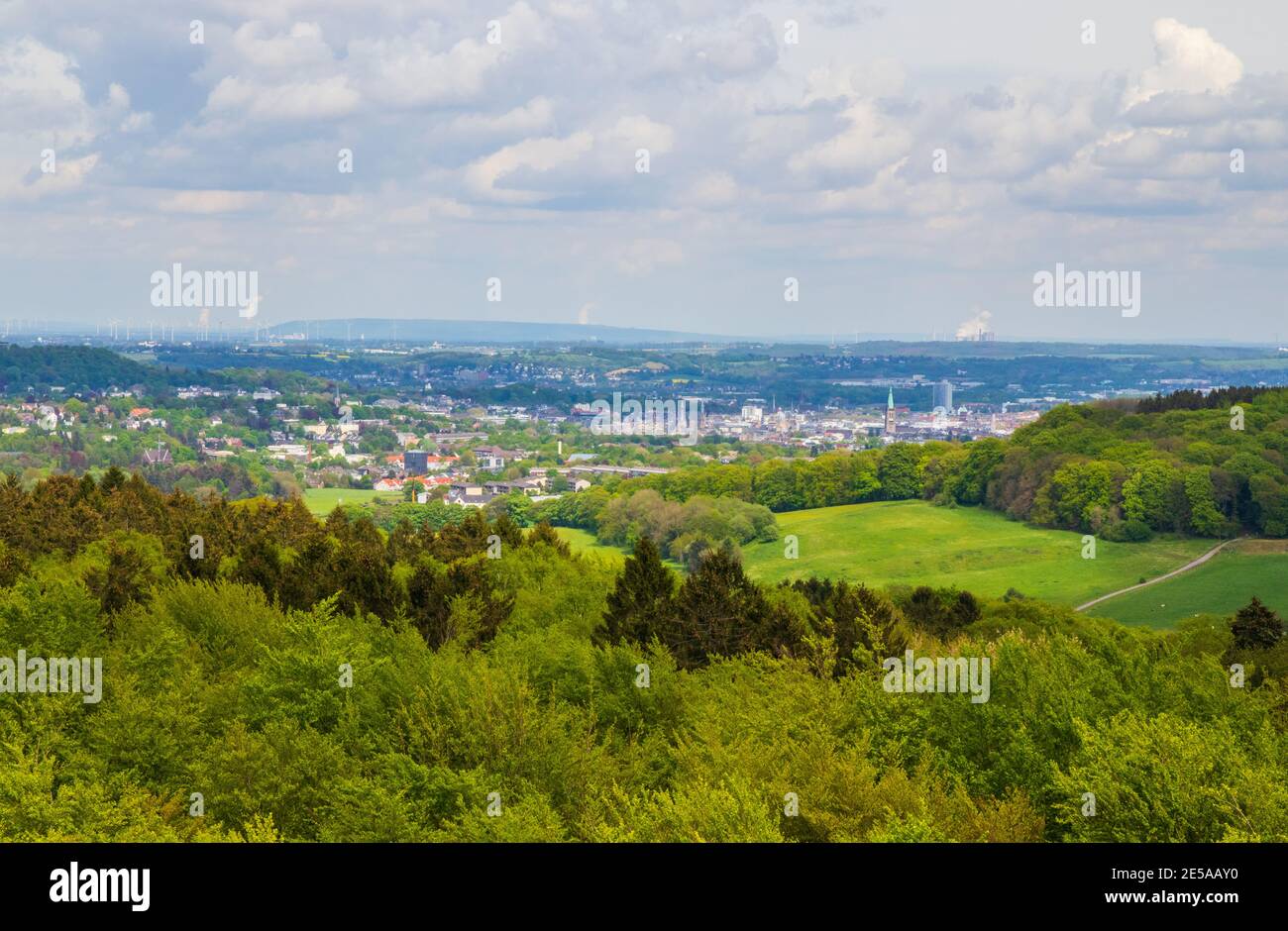 Il paesaggio intorno a Aquisgrana nel triangolo di Germania, Belgio e Paesi Bassi Foto Stock