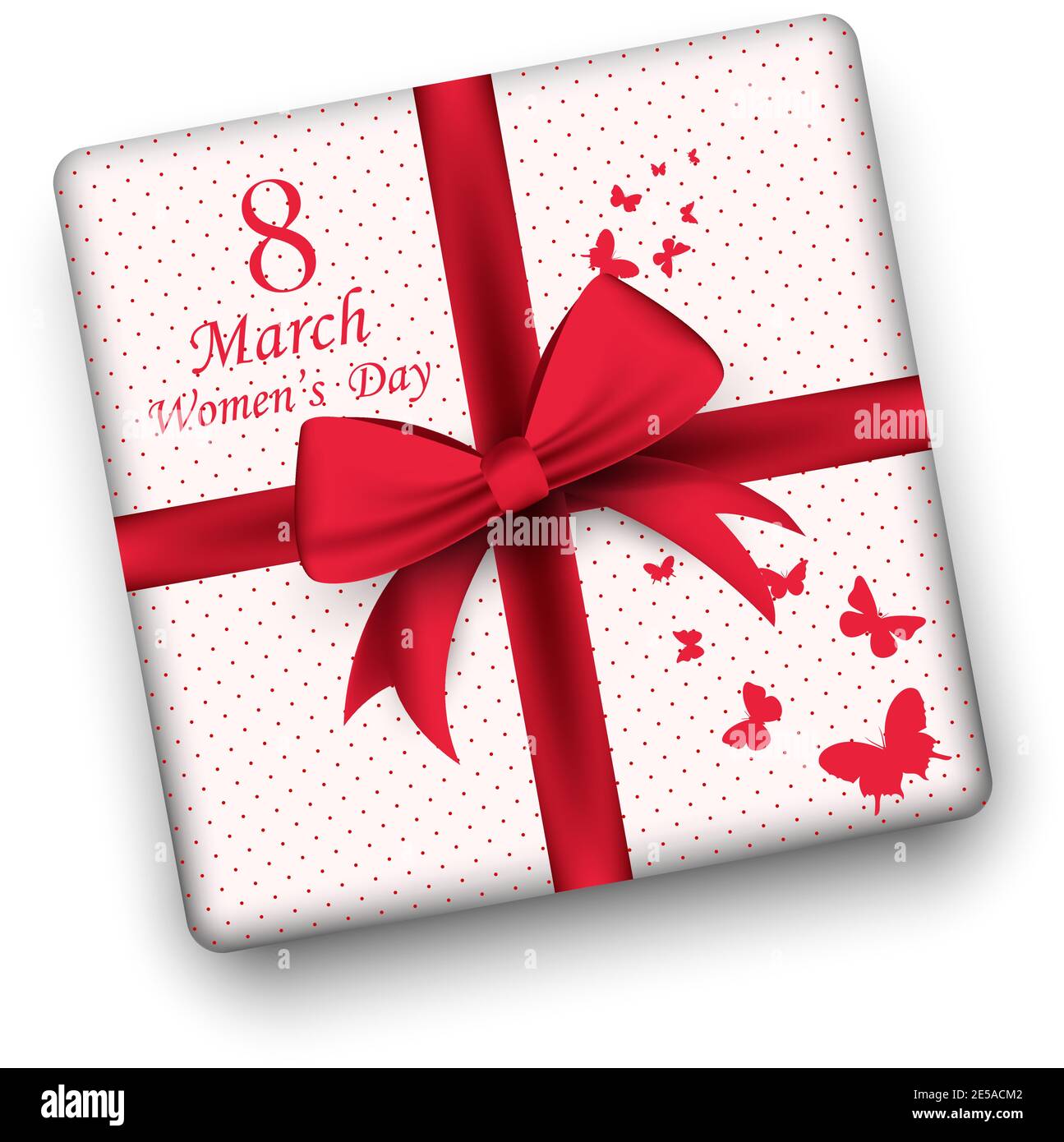Illustrazione vettoriale 8 marzo. Regalo per l'8 marzo. Festa della donna. Eps10 Illustrazione Vettoriale