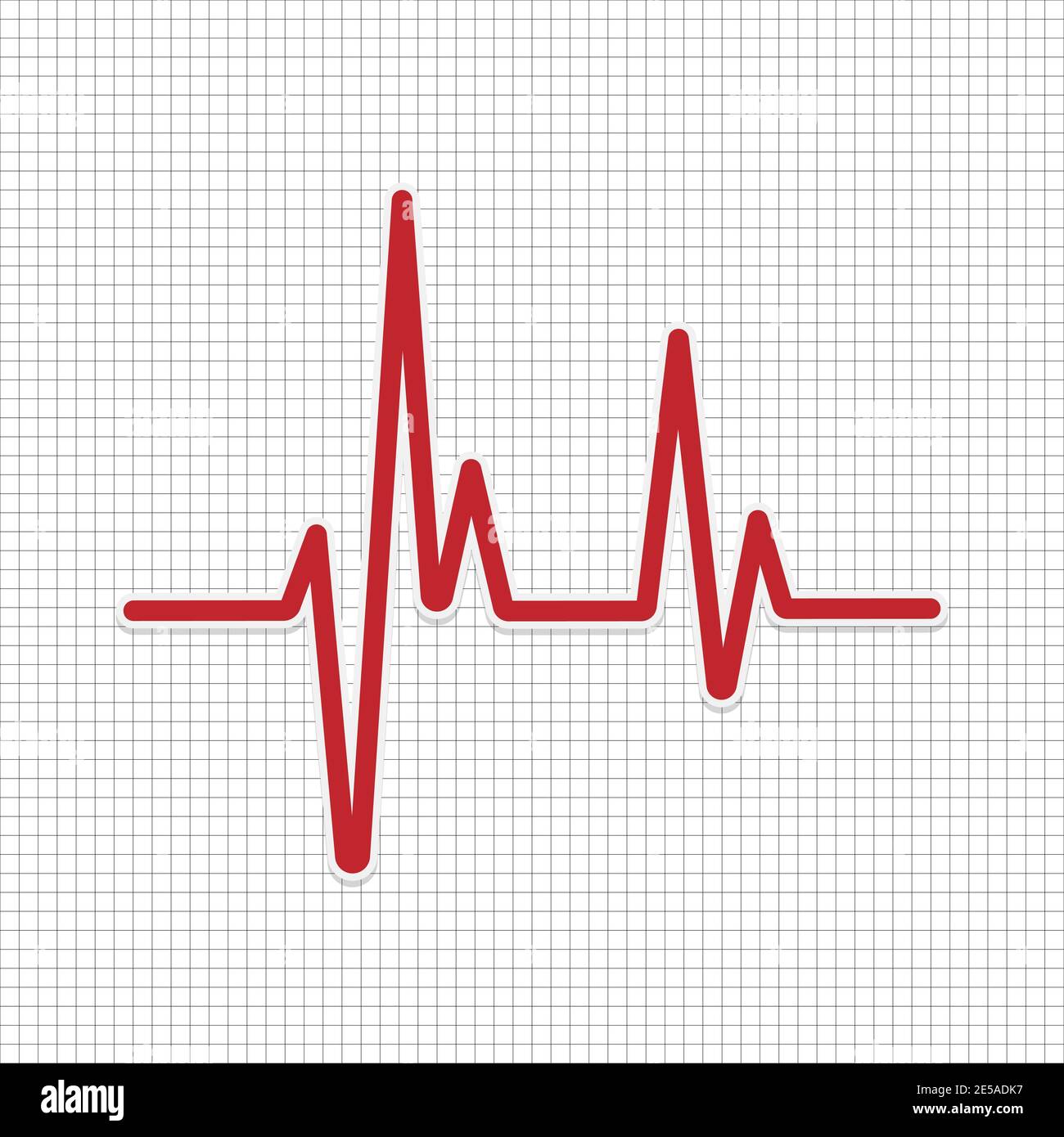 Heartbeat - icona vettore linea heartbeat. Icona heartbeat per applicazioni mediche Illustrazione Vettoriale